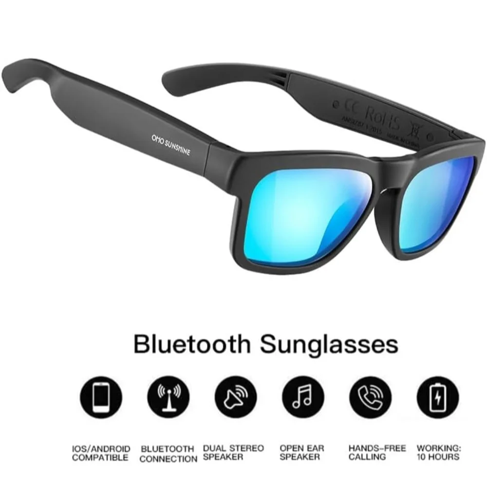 OhO Smart Glasses,Polarized Sunglasses with Bluetooth Speaker